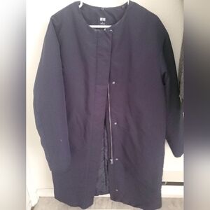Uniqlo Blue Lightweight Shirt Jacket Minimalist Design